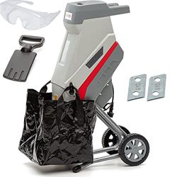 IKRA trituradora de Cuchillas eléctrica IMH 2500, Incl. 2X Cuchillas de Repuesto, Saco coletor y Gafas de Seguridad