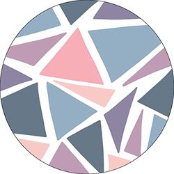 Bonateks, Ronde digitaal bedrukte muismat, antislip onderkant, voor kantoor en thuis, diameter: 22 cm