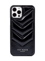 Ted Baker Gewatteerde Back Shell voor iPhone 12 Pro/iPhone 12 (2020) 6.1 Inch - Zwart