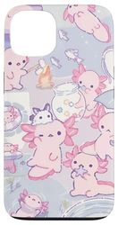 Cute Axolotl Pink Kawaii Axolotls Collage Case for iPhone 13