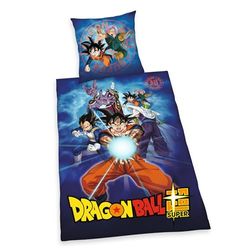 Dragonball Super beddengoed, kussensloop ca. 70x90 cm, dekbedovertrek ca. 140x200 cm, met soepel lopende ritssluiting, 100% katoen, renforcé