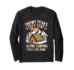 Snowy Peaks Cozy Carpas Alpine Camping Manga Larga