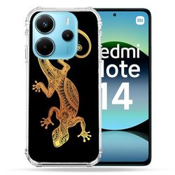 Cokitec Förstärkt fodral för Xiaomi Redmi Note 14 4G djurödla svart
