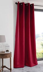 Nishane Pillow Cortina Opaca, Tela, Rojo, 160L X 200H cm (1 Panneaux), 72