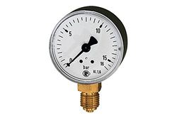 RIEGLER 101681-110.31-K standaard manometer, kunststof behuizing, G 1/8 onder, 0-1,6 bar, Ø 40, 1 st.