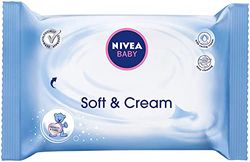 Nivea Baby Soft & Cream vochtige doekjes (in hersluitbare soft-pack), per stuk verpakt (1 x 63 stuks)