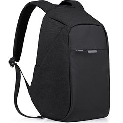 Oscaurt Mochila de viaje antirrobo para laptop o escuela, con puerto de carga USB para estudiantes universitarios, Negro, 17.3 inch