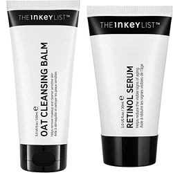 The INKEY List 1% Lenta Release Retinolo Viso Siero 30 ml & Avena Pulizia Balm 150 ml