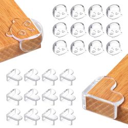Vinabo 24 Protector Esquinas Bebe, Esquineras Pprotectoras Bebe, Protector Esquinas Muebles Cantoneras para Esquinas Kit, con Adhesivo Acrílico Mejorado