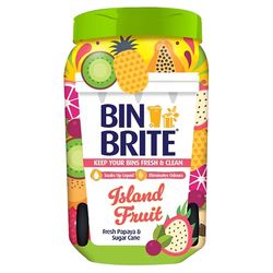 Bin Brite Bin Odour Neutraliser | Keeps Your Bins Fresh & Clean - Soaks Up Liquid, Eliminates Odours (Island Fruit - 500g)