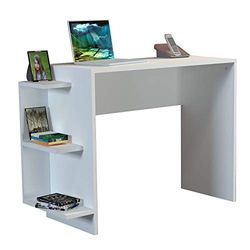 Alphamoebel Marlinda 1315 - Mesa de Trabajo (Madera, 104 x 78 x 40 cm), Color Blanco