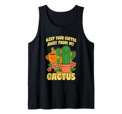 Simpatico cactus grafico divertente mamma amante del caffè pianta dicendo arte Canotta