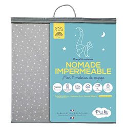 P'tit Lit - Colchón de viaje para bebé - Plegable - 60x120 cm - Impermeable - Plegable: Ideal como cama supletoria - Funda extraíble - Oeko Tex
