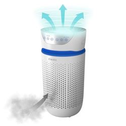 HoMedics 5-in-1 TotalClean Air Purifier, for Bedroom & Home, Quiet HEPA & Carbon Filters, Compact Purifiers with Night Mode, Removes Allergens, Pet Dander, Smoke, Cooking, Mould Spores & Germs, Small