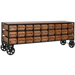 Home ESPRIT Cajonera Metal Abeto Vintage 142 x 30 x 50 cm