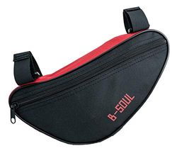 System-S Unisex – Borsa per bicicletta da adulto, colore rosso/nero
