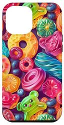 Carcasa para iPhone 15 Plus Patrón De Dulces Candy Delight Vibrant Gummies