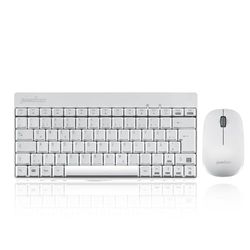 Perixx PERIDUO-712 Conjunto de teclado e rato sem fios (tamanho Mini, com recetor de nano, 2,4 GHz), branco