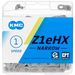 KMC Z1ehx Ept Corrente de velocidade única, unissexo, cinzento, 1/2" x 3/32"