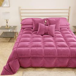PETTI Artigiani Italiani - 350 g/m² mjuk och varm sammet täcke, enkel täcke, dubbelsidig täcke, enkel täcke: 160 x 260 cm, Fuxia, 100% tillverkad i Italien