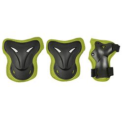 SMJ sport BS-P009 Protecteurs Enfants, Noir-Vert, XS