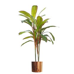 Leaf Dracaena Plante de Palmier Artificielle en cuivre 100 cm