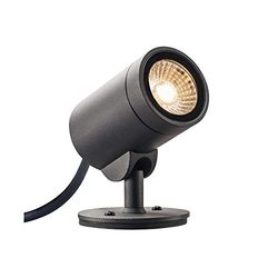 SLV grondspiesarmatuur HELIA/buitenlamp voor die verlichting van tuin, terras, planten, wegen, vijver, led buitenarmatuur, buitenspot / IP55 3000K 8 W 480 lm antraciet dimbaar 35 graden