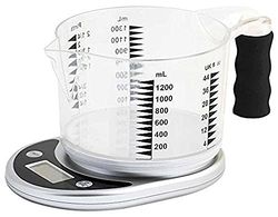 NRS Healthcare Talking Kitchen Scale with Easy to See Measuring Jug
