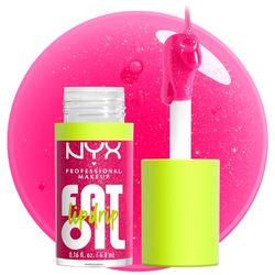 NYX Professional Makeup, Fat Oil Lip Drip, Aceite Labia, Hidratación 12H, con Aceite de Escualano, Frambuesa y Zarzamora, Tono: Supermodel