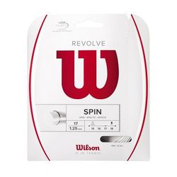 Wilson WRZ946600 Corda da Tennis Revolve, 12.2 m, Unisex, Bianco, 1.25 mm