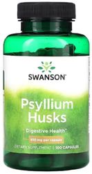 Swanson - Psyllium Husks | Natural Fiber for Digestive and Colon Health | 610mg Capsules - 100 Count