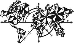 Homemania Wall Decoration, Metal, Black