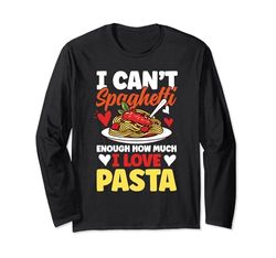 No puedo tener suficiente espaguetis Cuánto amo la pasta Manga Larga