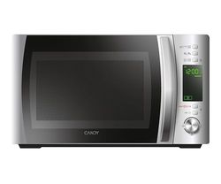 Candy X-Range CMXG20DS, Microondas con Grill Rack, 20L, 700W, 5 Niveles de Potencia, Digital, 40 Programas, Bloqueo Seguridad, Plato 25,5CM, Express Cooking, Temporizador, App simply-Fi, Inox