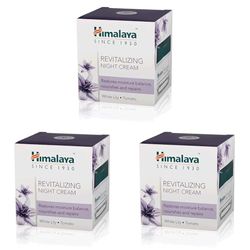 Himalaya Herbals Revitalizing Night Cream to Boosts Skin Oxygen, Removes Dullness, Dark Spots, Uneven Skin Tone, Replenishes Skin Moisture Overnight, Non-Oily Face Cream -50g (Confezione da 3)