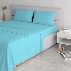 Italian Bed Linen Juego de sàbanas “Elegant”, Azul Claro