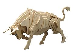 Siva Toys- Animales Toro de construcción de Madera, Multicolor (Siva Toys852/9)