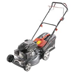 Benzine-grasmaaier met aandrijving 2,7 kW, 139 cc, maaibreedte 43 cm, Garden DEDRA, met wielaandrijving, centrale maaihoogteverstelling (25-75 mm), metalen afdekking