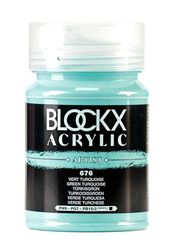 Blockx 65676BXC - Acrílico fino opaco y satinado, color verde turquesa PW 6/PG 7/PB 15:3 - Bote de 500 ml