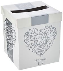 Neviti Vintage Romance Caixa de correio, papel, prateado, 21 x 21 x 25 cm