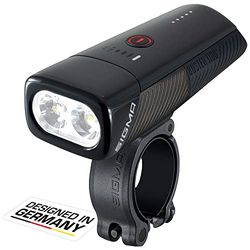 SIGMA - Buster 1100 | Luce per bicicletta a LED 1100 lumen | Luce frontale a batteria con cinque modalità di illuminazione | Montaggio con funzione di sgancio rapido | Colore nero