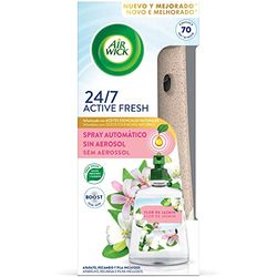 Air Wick Active Fresh Spray Automatico Sin Aerosol - Ambientador para casa con aroma a Flor de Jazmín - Aparato y recambio