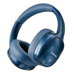 Intenso O400HA Cuffie Over-Ear – Hybrid Active Noise Cancelling, fino a 75 ore di autonomia e Bluetooth 5.3, con modalità musica, modalità trasparente e tempo di ricarica veloce, blu