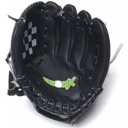 Bronx 11" PVC Senior Youth Baseball/Softball Glove - BG1100, Black