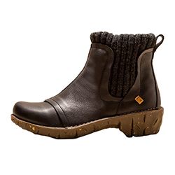 El Naturalista Femme Bottines Chelsea Yggdrasil, Dame Bottines,Semelle intérieure Amovible,Bottes de Glisse,Bottes d'hiver,Black,37 EU / 4 UK