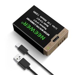 NEEWER LP-E17 Batteria Sostituiva Fotocamera 950mAh per Canon EOS R50 R8 RP R10 R100, Ricarica Piena 2.3h con USB Tipo C Ricarica Rapida per Canon M6 II M5 M3 77D T6i 750D T6s 760D T7i 800D T8i 850D