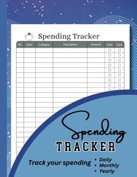 Spending Tracker: Large size notebook to track your spending.