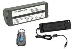 Batteria di ricambio digitale PLUS caricabatteria da viaggio per Canon NB-CP2L, NB-CP1L - Include custodia per accessori per lenti
