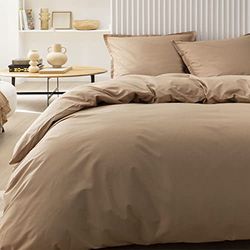 Housse de Couette Unie en Coton, Tout Doux, Made in France, 140x200 cm, Essix