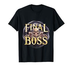 Final Boss Halloween Gaming para gamers Scary Monster Undead Camiseta